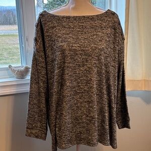 Cozy Heathered Black/Gray Sweater